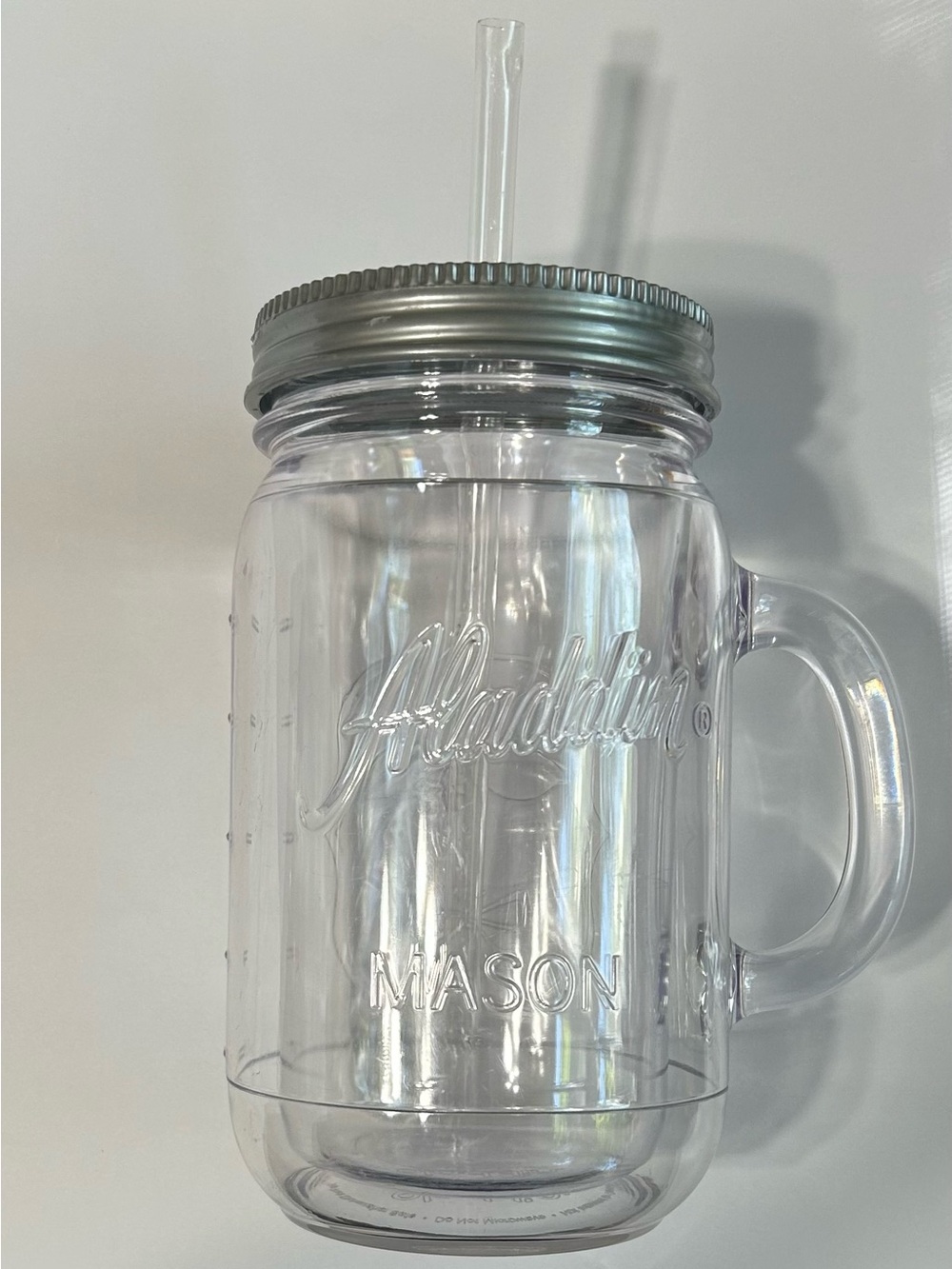 Aladdin Clear Insulated Mason Jar Tumbler 32 oz/ .95 L Double-Wall Plastic
